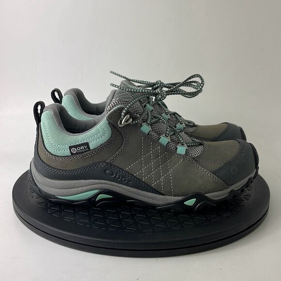 Oboz Sapphire Gray/Green Waterproof Hiking Shoes Women’s Size 6 - Picture 4 of 12